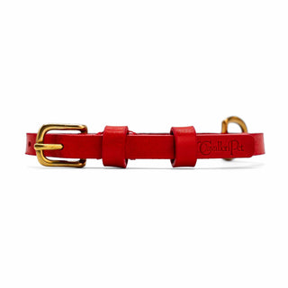 Agata Rosso - Collare in Cuoio (Small)