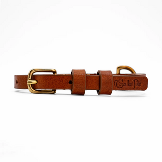 Agata Cognac - Collare in Cuoio (Small)