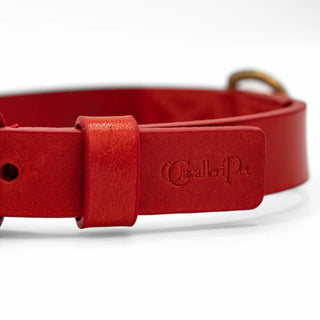 Lilly Rosso - Collare in Cuoio (Medio)