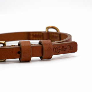Agata Cognac - Collare in Cuoio (Small)