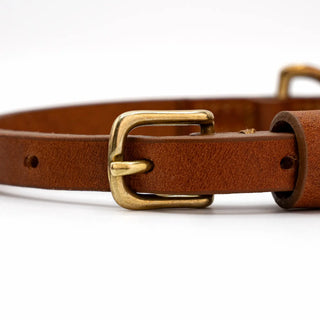 Agata Cognac - Collare in Cuoio (Small)