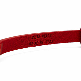 Agata Rosso - Collare in Cuoio (Small)